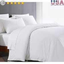 100 Egyptian Cotton Duvet Cover Set Soft Luxury Bedding Easy Care Machine Wash