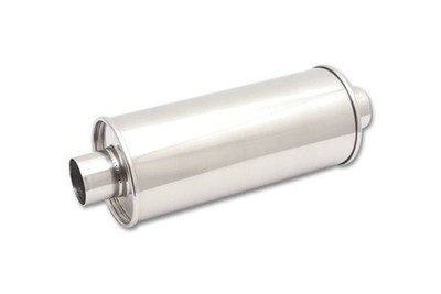Vibrant StreetPower Round Muffler (20'' Long) 3.5'' inlet/outlet (Center-Center)