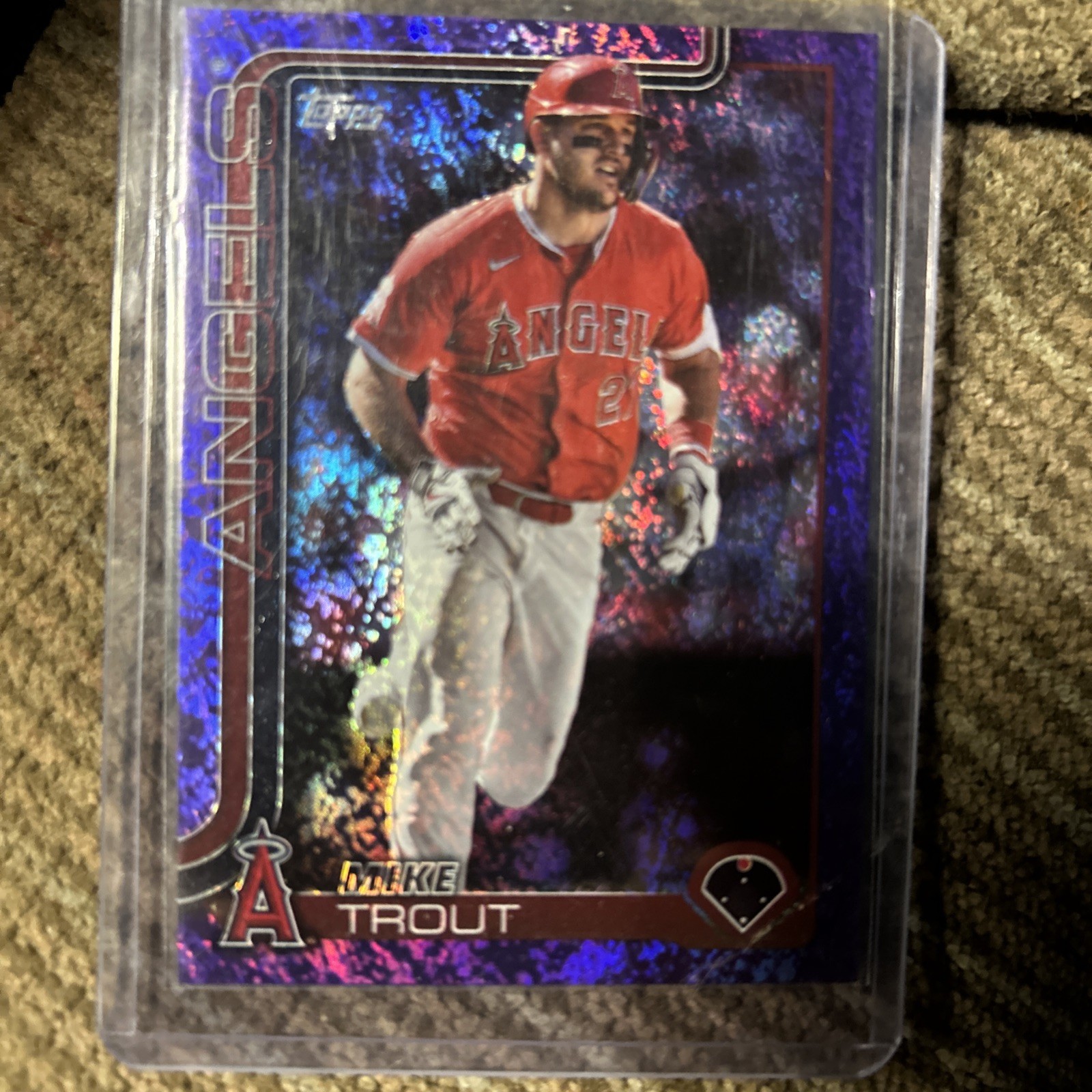 2025 Topps Series 1 Mike Trout Purple Foil 160/250