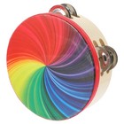  Doppelte Reihe Von Regenbogenringtrommeln Kind Festival-Tamburine
