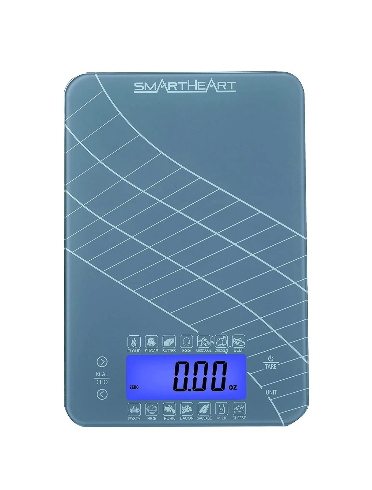 SmartHeart Digital Kitchen Food Scale with Calorie & Carb Calculator Smart Heart