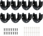 8 Packs Stainless Steel Closet Rod End Supports 1-1/3 Inch Wardrobe Bracket H...
