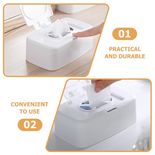 White Pp Travel Removable Wipes Dispenser Flushable Container - Bild 9 von 12