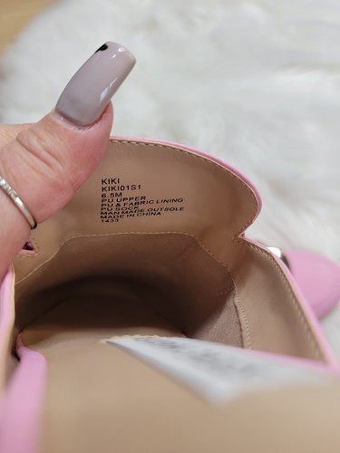 Steve Madden Kiki rosa Slipper Loafer goldene Kettendetails Damengröße 6,5 - Bild 6 von 11