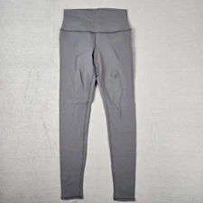 Alo Leggings Womens Small Gray Gym Training Yoga Workout Stretch *READ