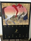 Guillaume Azoulay Hand Signed Gallery Poster horses 1987 Art Expo New York