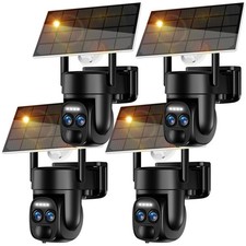 4K WiFi Solar Battery Powered Security Cameras Outdoor Home Wireless 360 PTZ 8MP