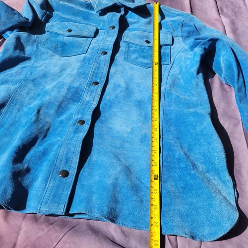 MONTEVIDEO Leather Factory Suede Pearl Snap Western Hemd Herren Large Sky Blue - Bild 10 von 11