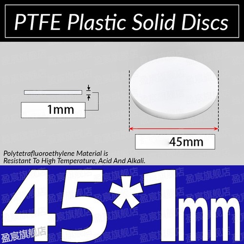 10x PTFE Plastic Solid Discs Flat Round Pad Sealed Cushioning Diameter 5mm-150mm - Picture 31 of 225