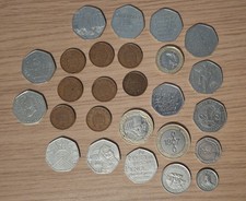 British Coins Joblot 2, 1, 50p, 1p Etc Conditon As Seen