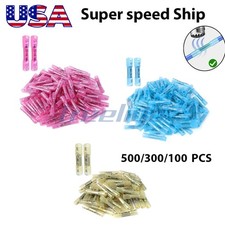500X Heat Shrink Butt Splice Wire Connector Insulated Waterproof Crimp Terminals