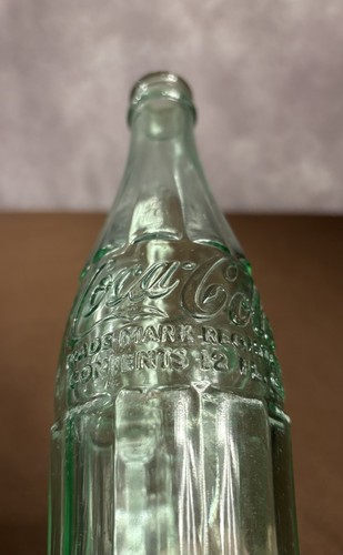 Coca-Cola Coke Green Glass Bottle 12 oz Vintage 1960s Empty w/ Syrup Bottom 1961 - Picture 10 of 13