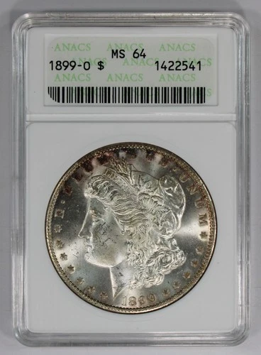 1899-O Morgan Dollar ANACS MS64  Soapbox Holder