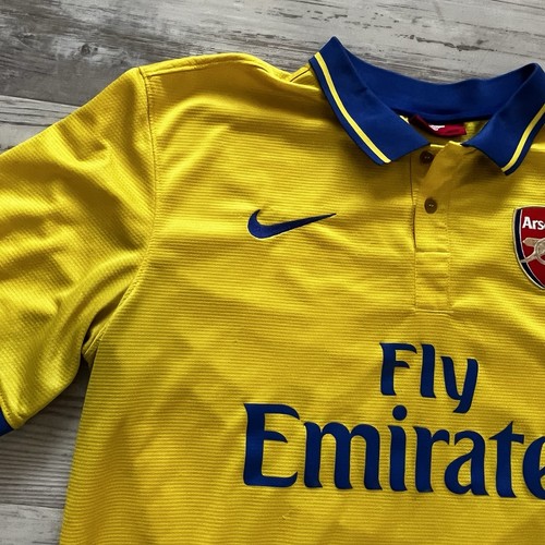 Maglia calcio Arsenal Nike Fly Emirates uomo XL - giallo blu colletto - Foto 5 di 16