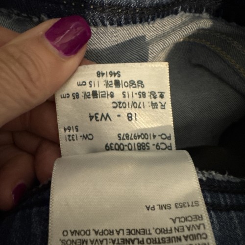 Signature Levi's Women's Jeans Plus Sz 18 Shaping Pull-On Super Skinny Med Wash - Picture 8 of 8