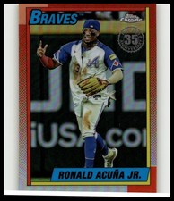 2025 Topps Chrome Ronald Acuna Jr. 1990 35th Anniversary Refractor #90CB-2