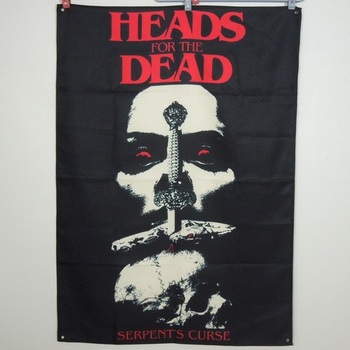 HEADS FOR THE DEAD Serpent's Curse FLAG BANNER Band Logo Textile Poster - Picture 4 of 6
