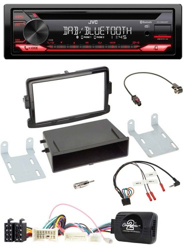 JVC CD DAB USB Bluetooth Lenkrad Autoradio für Dacia Duster Dokker Logan ab 12 p