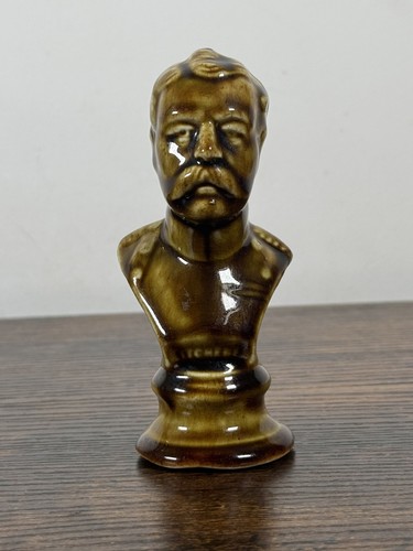 Pequeño Antiguo Earl Herbert Kitchener Busto Treacle Esmalte Cerámica Raro - Imagen 7 de 9