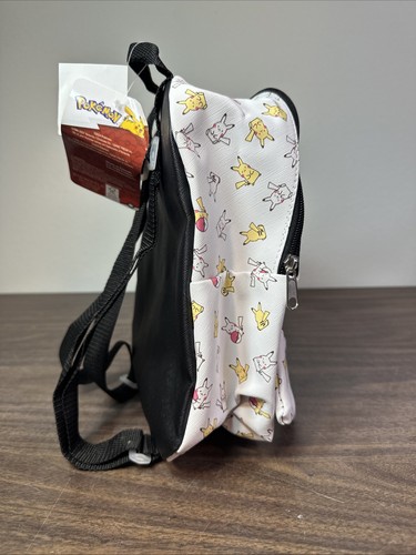 NWT Pokemon Kids Pikachu Electric Type 11" Mini Backpack White Bioworld All Over - Picture 2 of 9