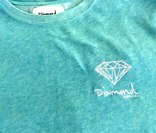 DIAMOND SUPPLY CO. TWO TONE STREETWEAR T SHIRT Men's Medium Blue/Black - Picture 3 of 7