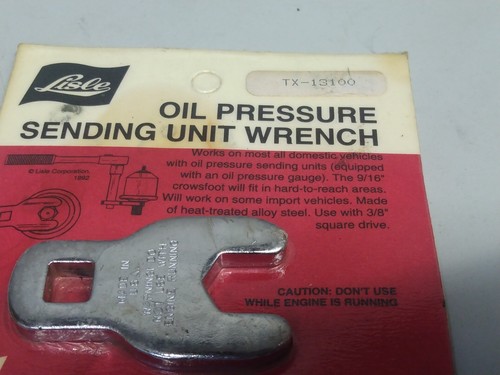 Lisle Oil Pressure Sending Unit Wrench TX-13100 NIP Made In USA - Bild 6 von 8