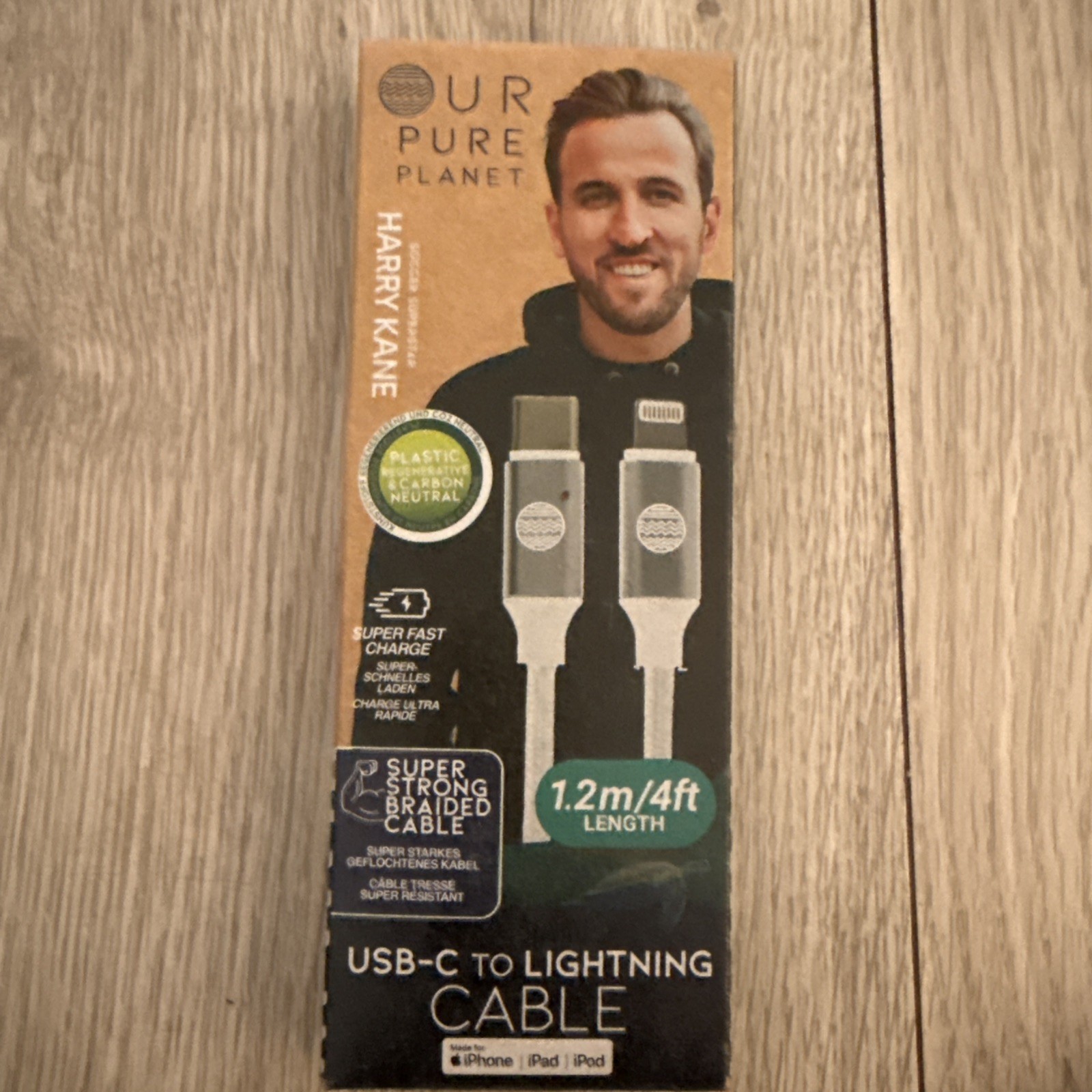 Our Pure Planet USB-C to Lightning Cable OPP081 1.2m Eco-Friendly Charging