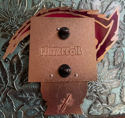 Prendedor esmaltado de vitral Sythe rosa negra Goku Dragonball - Imagen 9 de 9