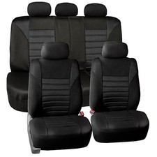 FH Group Automotive Car Seat Covers Premium 3D Air Mesh Front Full Set Black