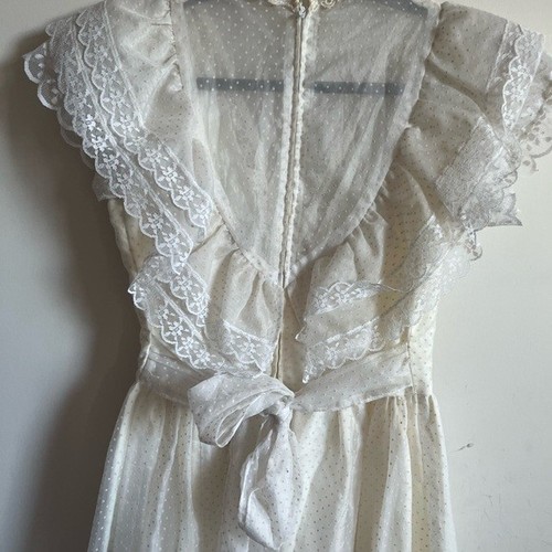 Vintage JCPenney Ivory Lace Wedding Dress - size 7/8 - Bild 11 von 18