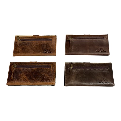 Menge 4 Damen Western Style Rindsleder Clutch Haare auf Leder Geldbörse-Neu - Bild 7 von 21