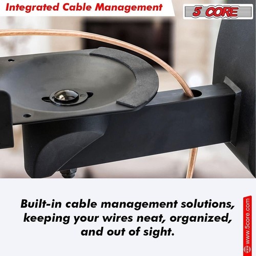 5Core Speaker Wall Mount Adjustable Swivel 11 Inch Space Bookshelf Brackets Pair - Picture 5 of 9