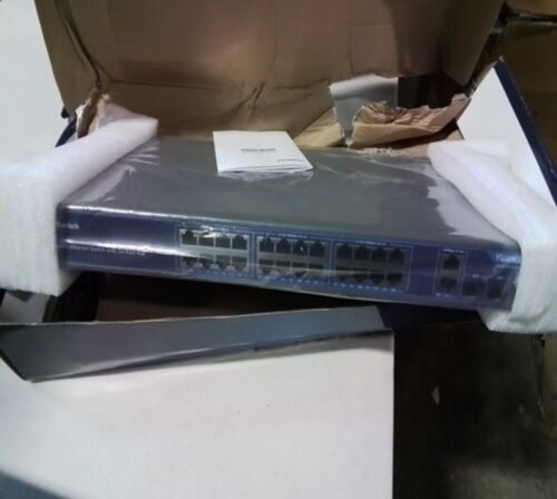 24 Port PoE + Switch w/ 3 Gigabit Uplink, Quiet Fanless Output 300W Rack Mount - Picture 2 of 3