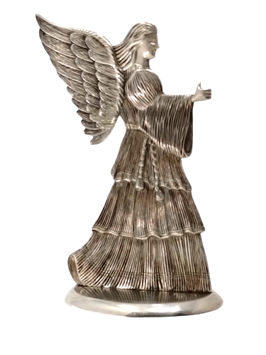 1994 Engel Statue Silber Teller International Silver Company Weihnachten Heilig - Bild 2 von 16