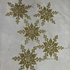 New Listing6.5” Christmas Gold Sparkle Glitter Snowflake Ornaments 5