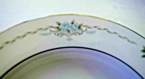 Style House "Corsage" Fine China Bowls 8.5"- Made in Japan White Silver Blue - Picture 5 of 8