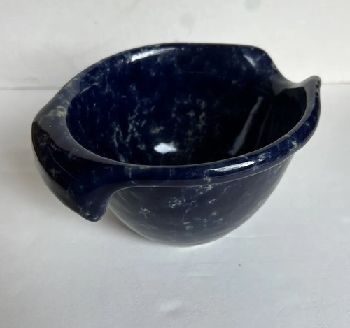 Bennington Potters Vermont Agate Cobalt Blue Batter Mixing Pouring Bowl #1879 - Picture 5 of 8