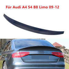 Für Audi A4 S4 B8 09-12 Echt Carbon Optik Schwarz Heckspoiler Spoilerlippe