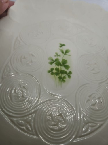Vintage Irish Papian Donegal China Servierplatte Tablett grün Kleeblatt 9,5" x 7,5" - Bild 12 von 13