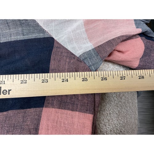 Woman's Multi Color Plaid Button Front Shirt Size 2X With Pocket Long Sleeeve - Picture 6 of 9