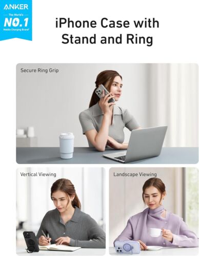 Anker Magnet Ring Ständer für iPhone 16 Hülle 2 in 1 Finger Ring Grip Ständer Halter - Bild 2 von 6
