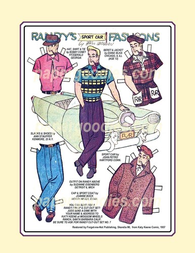 SIX "KATY'S GUYS" Art Prints 1950s Restored Archival Frameable #3072 - Picture 2 of 4