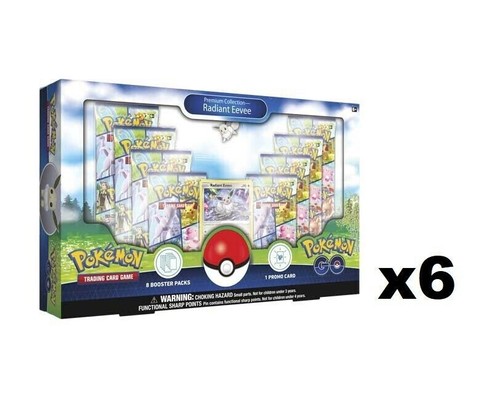 Sealed Case 6x Radiant Eevee Premium Collection Box Pokemon Go Tcg Ebay