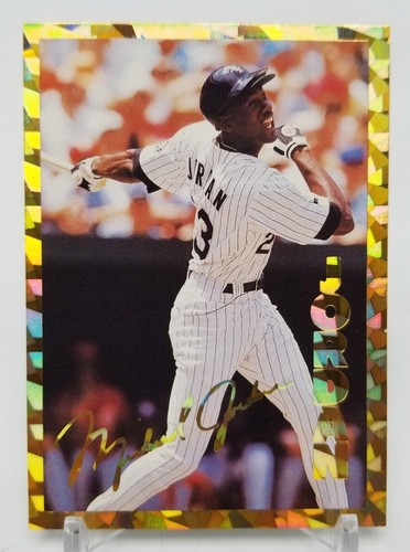 1993-94 Stadium Sports MICHAEL JORDAN Gold Signature Prism Chicago White Sox #69 - Picture 2 of 4