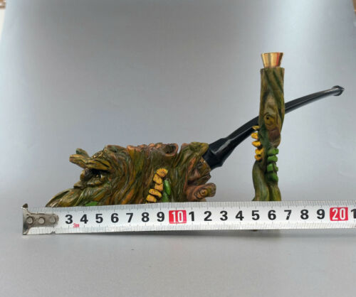 Baumbart Briarrohr mit Manipulation und Tasche, Fangorn in Sindarinrohr, Acrylste - Bild 3 von 12