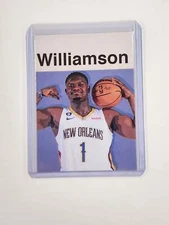 Zion Williamson Artist Signed Basketball Art Card 1/10