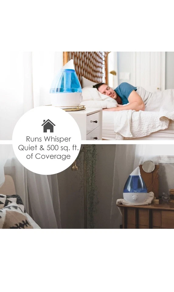 Crane Ultrasonic Cool Mist Humidifier 1-Gallon Tank for Bedroom, Nursery, Office - Image 4 of 4