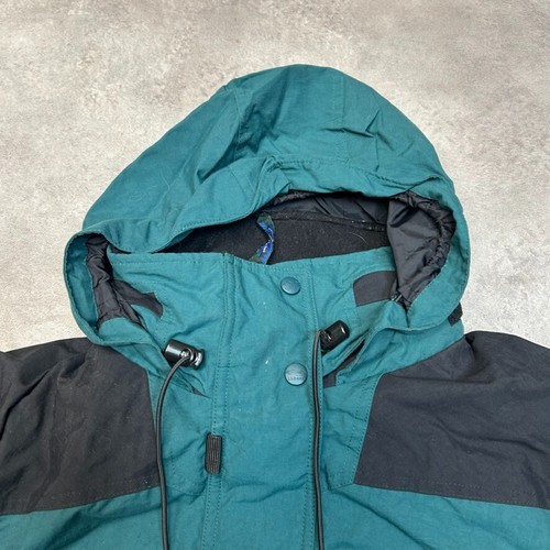 L.L Bean Gorpcore Jacket Womens Large 90's Full Zip Outdoor Rain Coat, Green - Picture 2 of 10