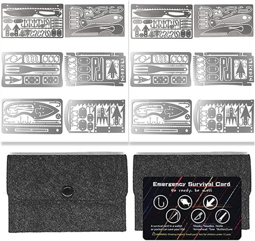 Multitool Karte Notfall Camping Werkzeug EDC Kit in Ihrer Brieftasche Outdoor Jagd - Bild 6 von 12