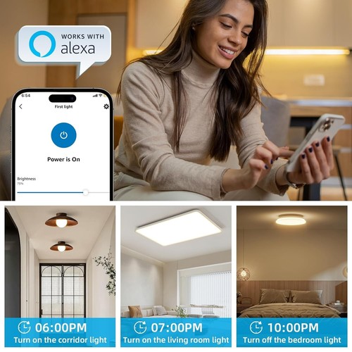 Kit de interruptor y receptor atenuador inalámbrico inteligente, sin cableado, funciona con Alexa - Imagen 2 de 12